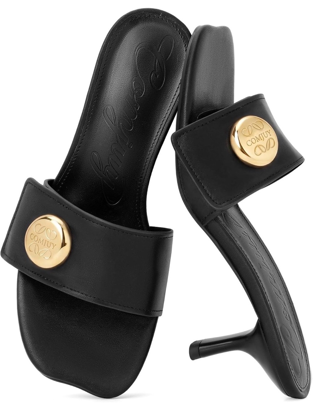 Womens Kitten Heel Sandals